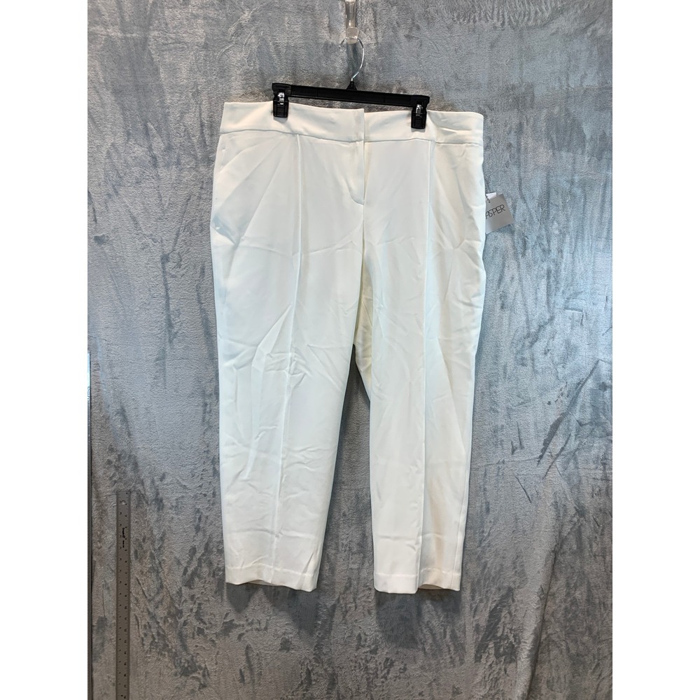 Kasper Womens Vanilla Ice Tapered Leg Dress Pants Plus Size 18 NWT 10926937-1CZ